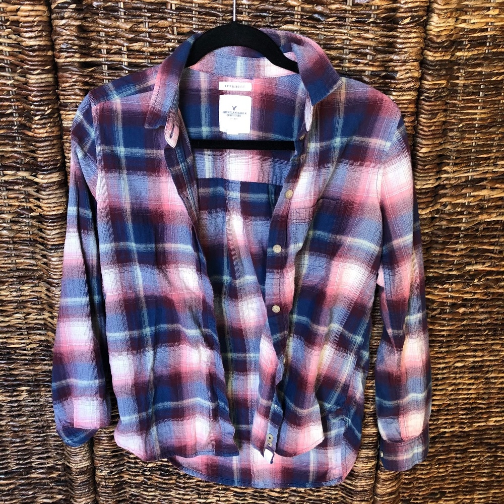 American Eagle Plaid Top